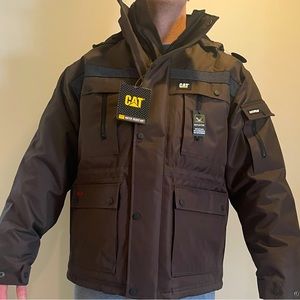 NWT Caterpillar Heavy Insulated Work Jacket Men’s L Brown